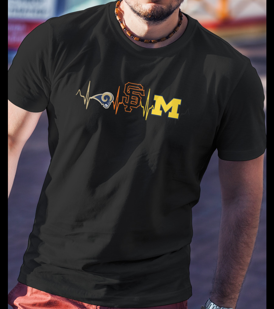 Love Rams San Francisco Giants Michigan Wolverines Mw T-Shirt