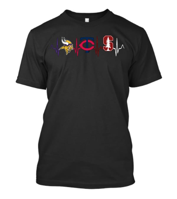 Vikings Twins Stanford Heartbeat T-Shirt