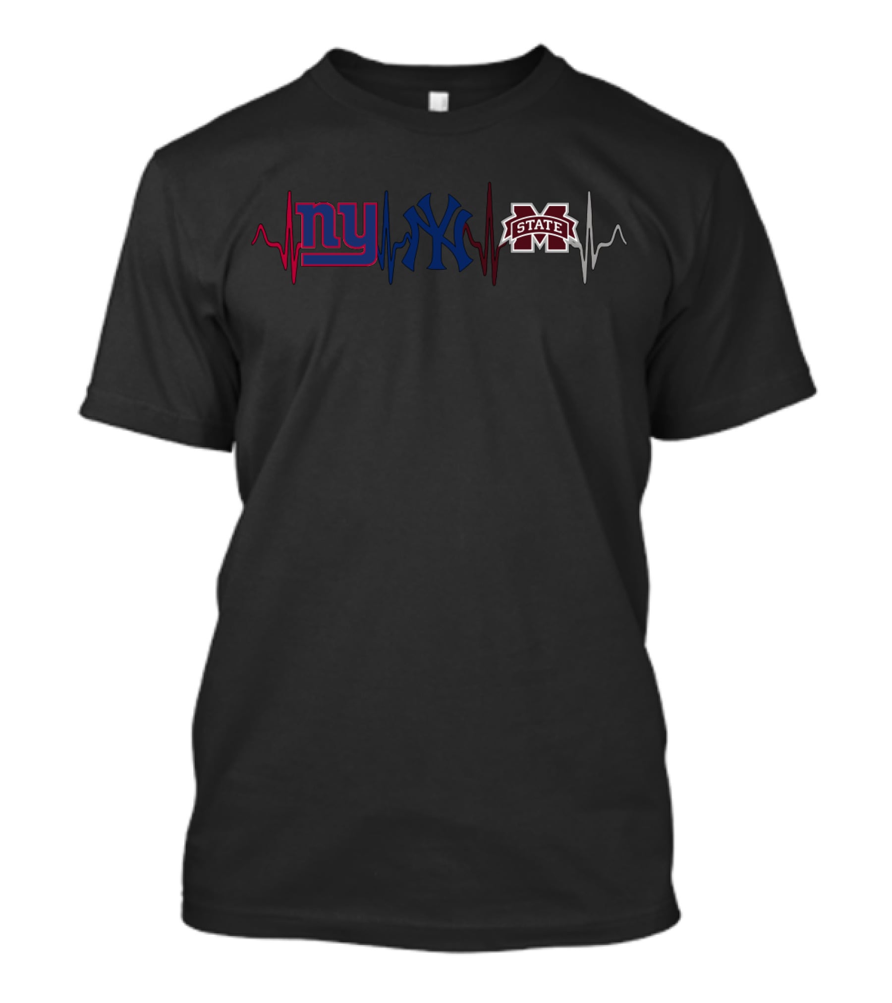 Love New York Giants Yankees Mississippi State T-Shirt