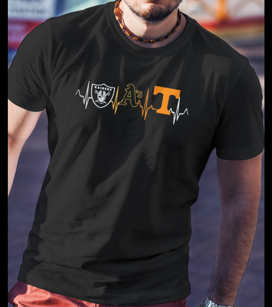 Raiders Athletics Tennessee Heartbeat T-Shirt