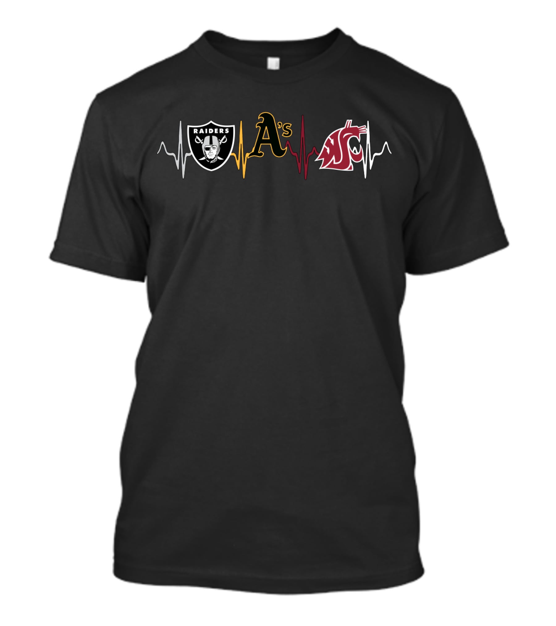 Raiders Athletics A's Wsc Heartbeat T-Shirt