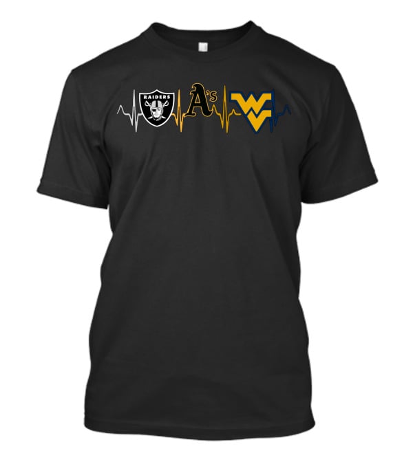 Raiders A's Wvm Heartbeat T-Shirt