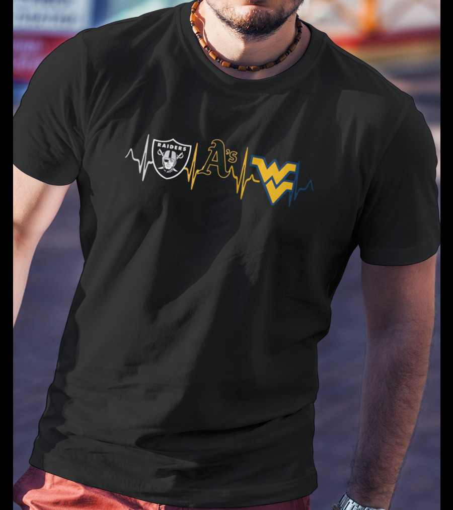 Raiders A's Wvm Heartbeat T-Shirt