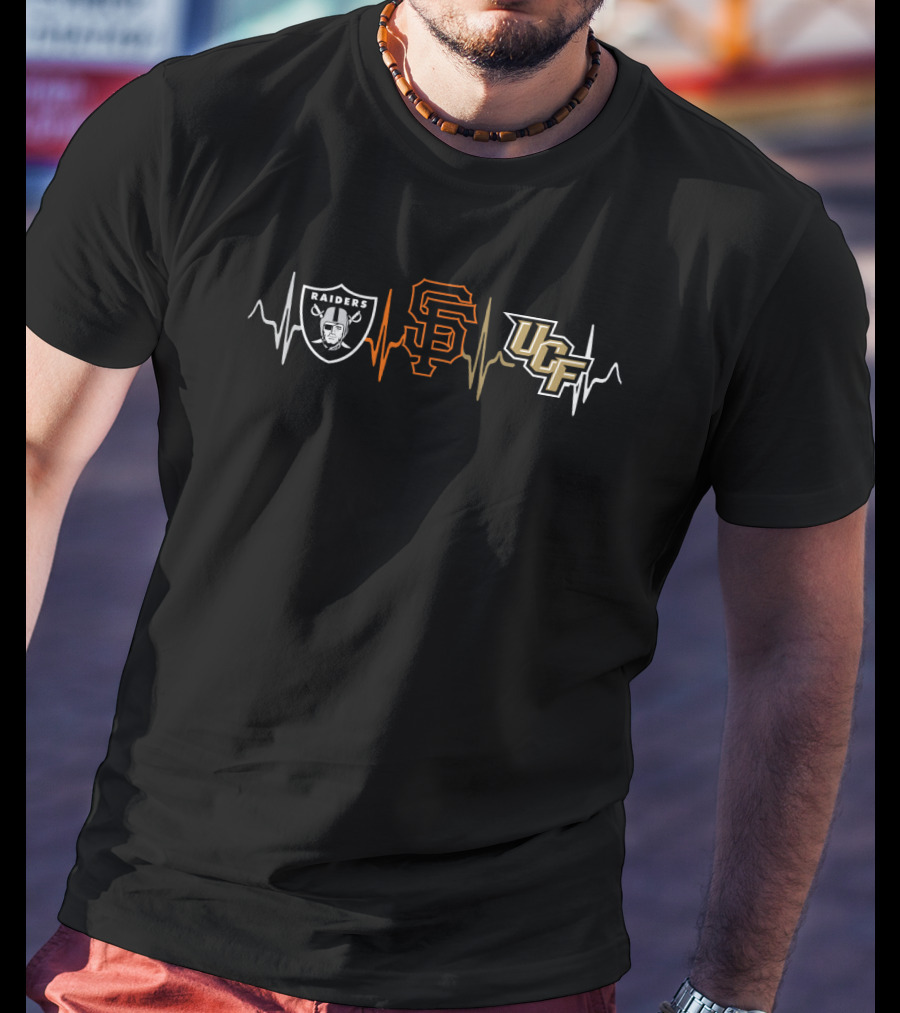 Raiders Giants Ucf Heartbeat T-Shirt