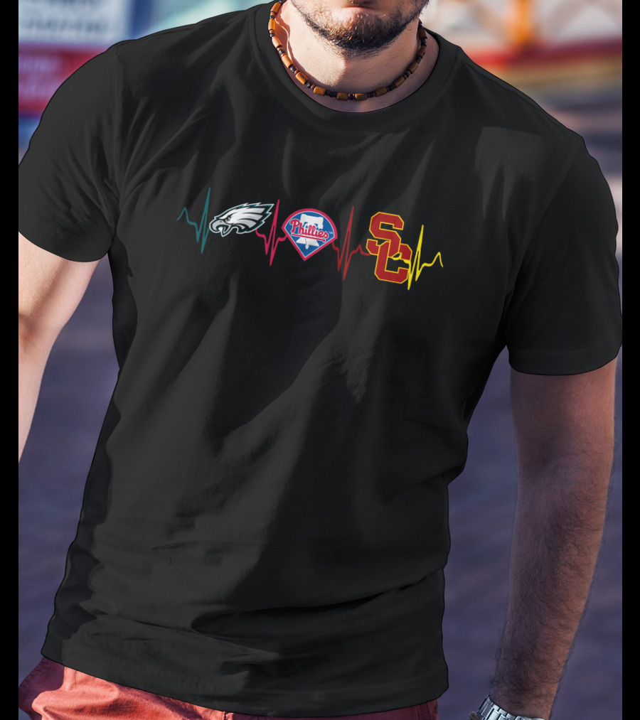 Eagles Phillies Sc Heartbeat Sports Unity T-Shirt