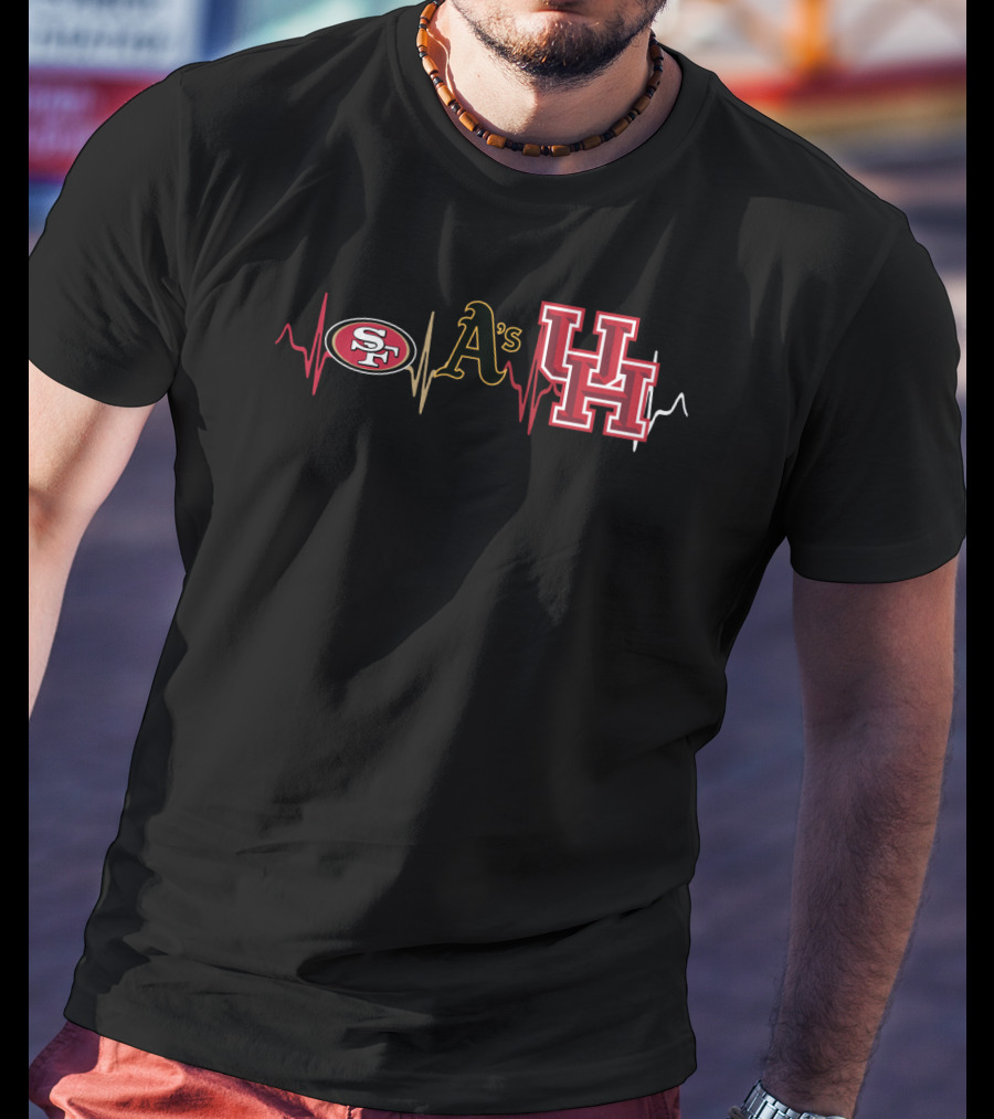 Love 49ers A's Uh Sports Pulse T-Shirt