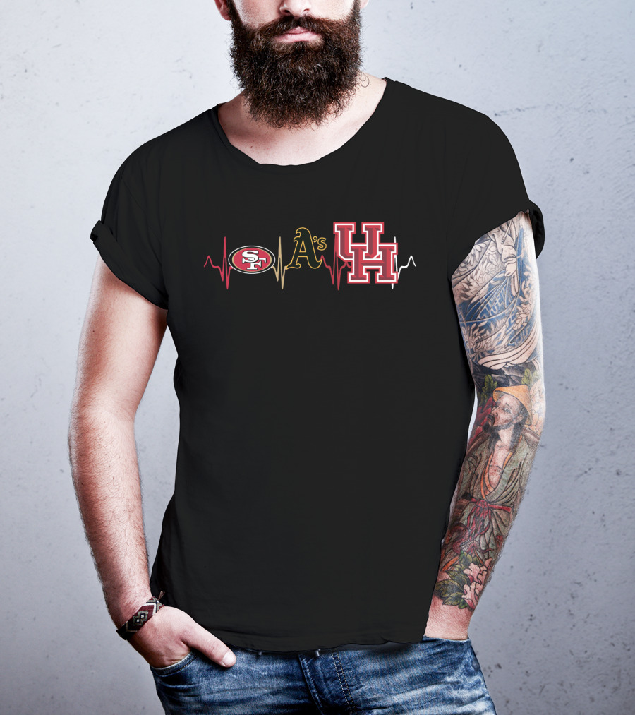 Love 49ers A's Uh Sports Pulse T-Shirt
