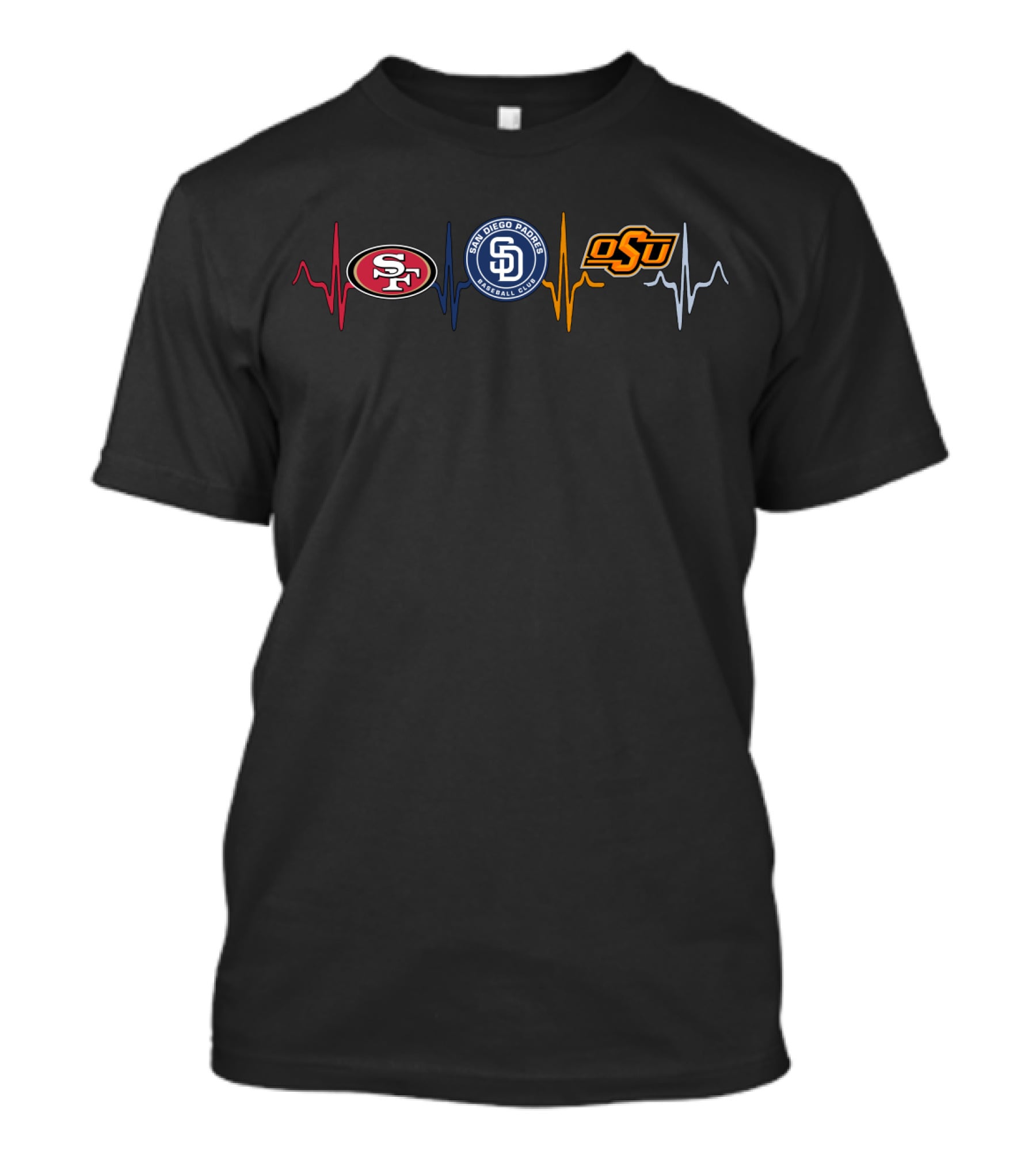 49ers Padres Osu Heartbeat T-Shirt