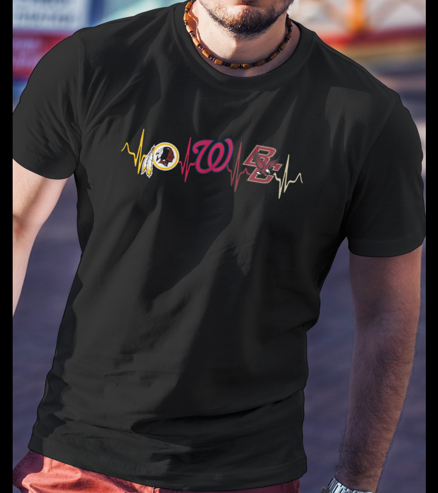 Redskins Nationals Bce Heartbeat T-Shirt