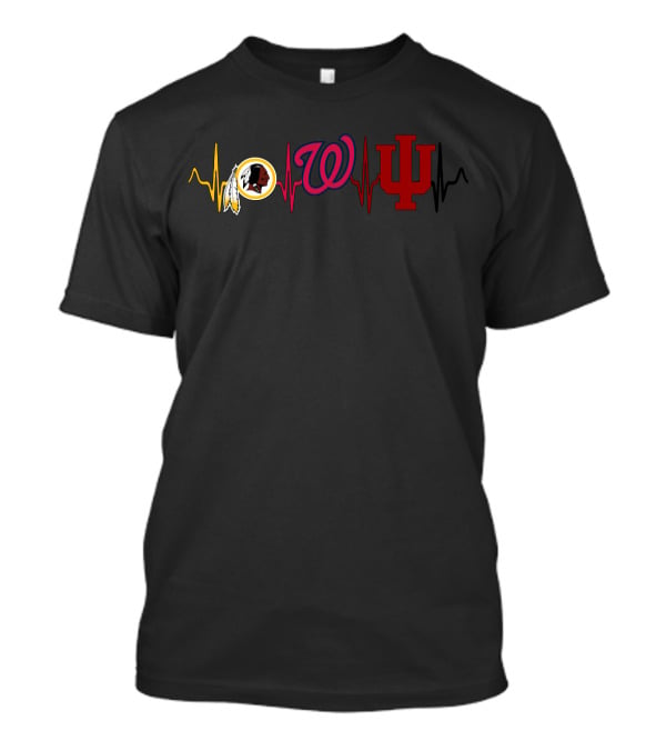 Love Redskins Nationals Iu Heartbeat T-Shirt