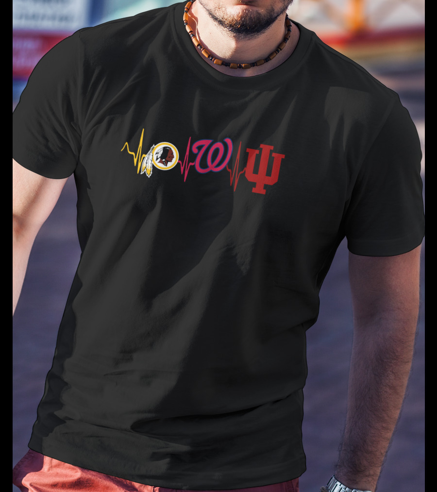 Love Redskins Nationals Iu Heartbeat T-Shirt
