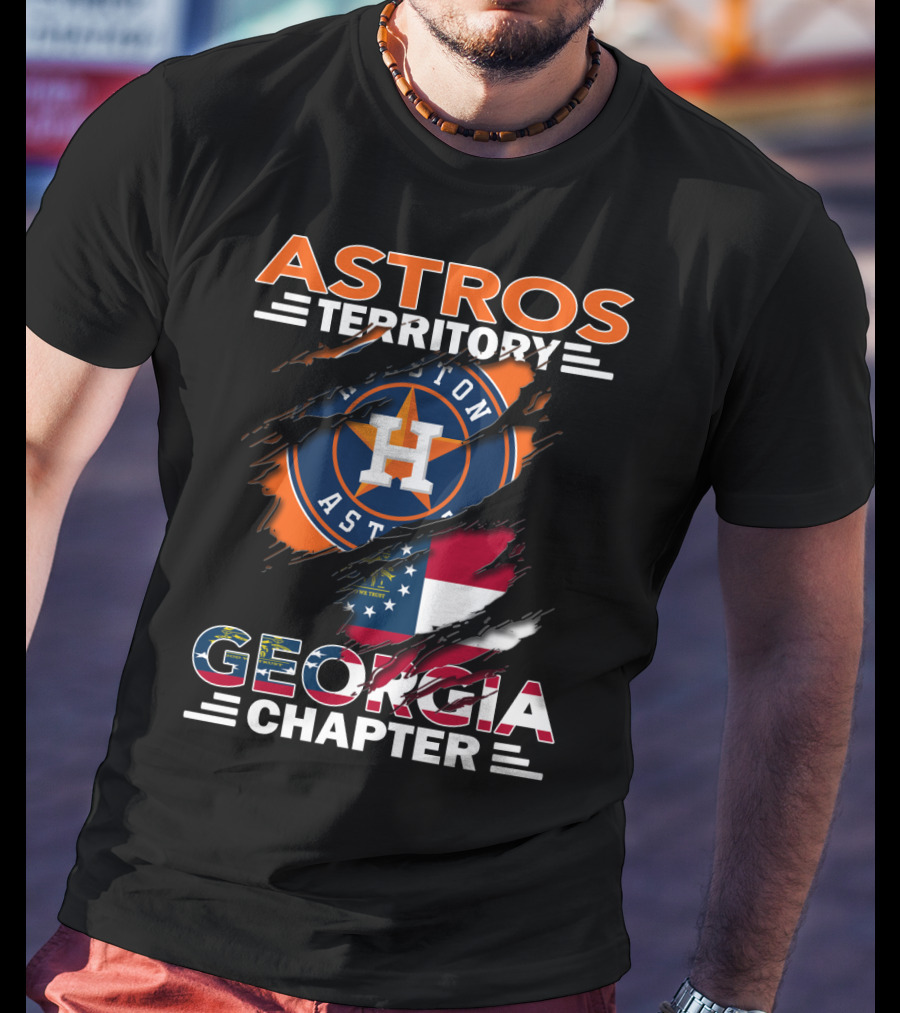 Astros Territory Georgia Chapter Houston Astros Georgia Flag T-Shirt