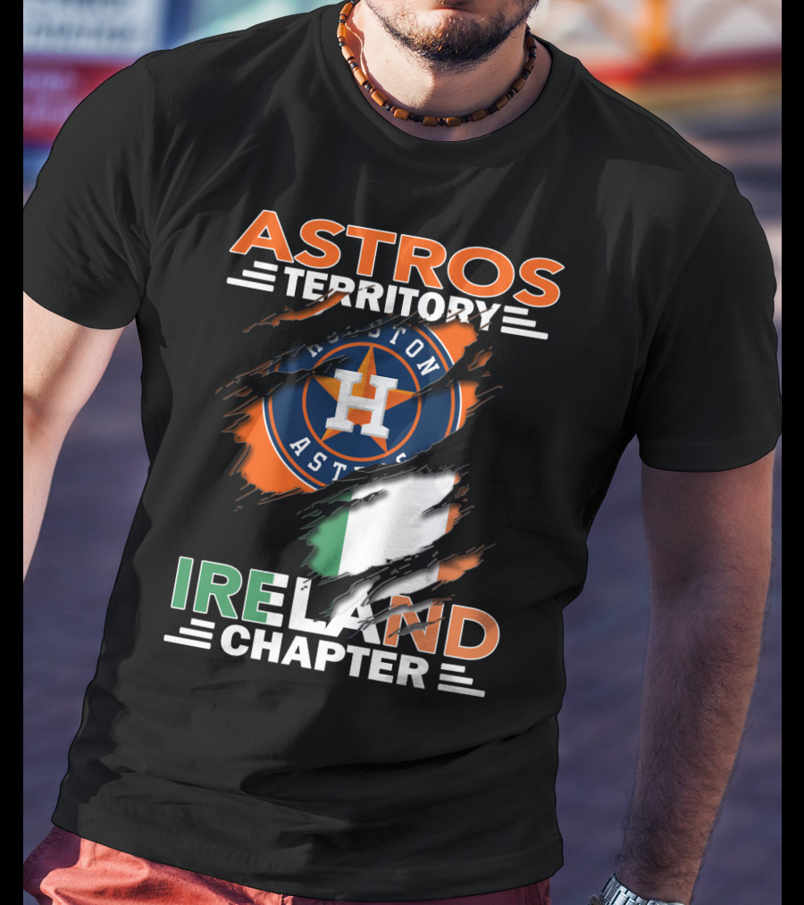 Astros Territory Ireland Chapter Houston Astros Logo Irish Flag T-Shirt