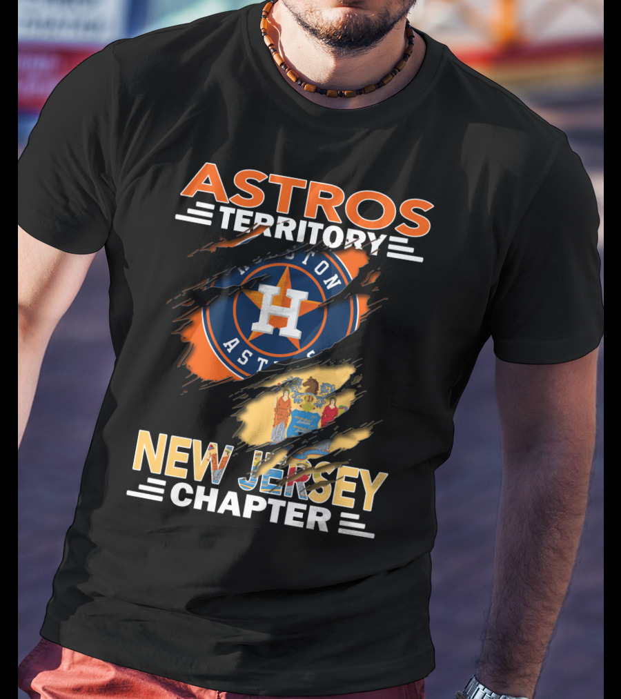 Astros Territory New Jersey Chapter Houston Logo And State Emblem T-Shirt