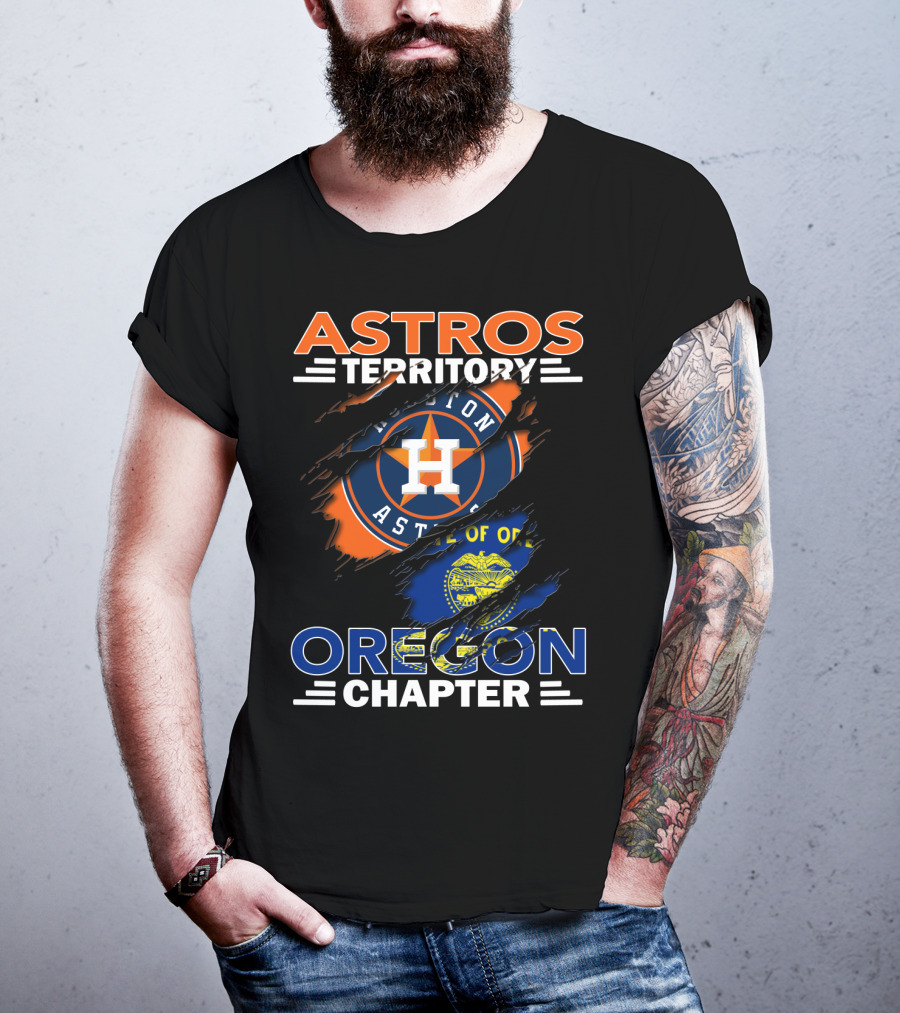 Astros Territory Oregon Chapter Houston Astros State Of Oregon Flag T-Shirt