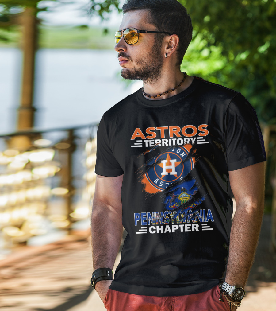 Astros Territory Houston Logo Pennsylvania Chapter Flag T-Shirt