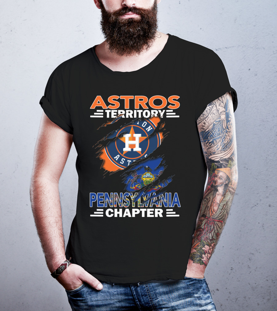 Astros Territory Houston Logo Pennsylvania Chapter Flag T-Shirt