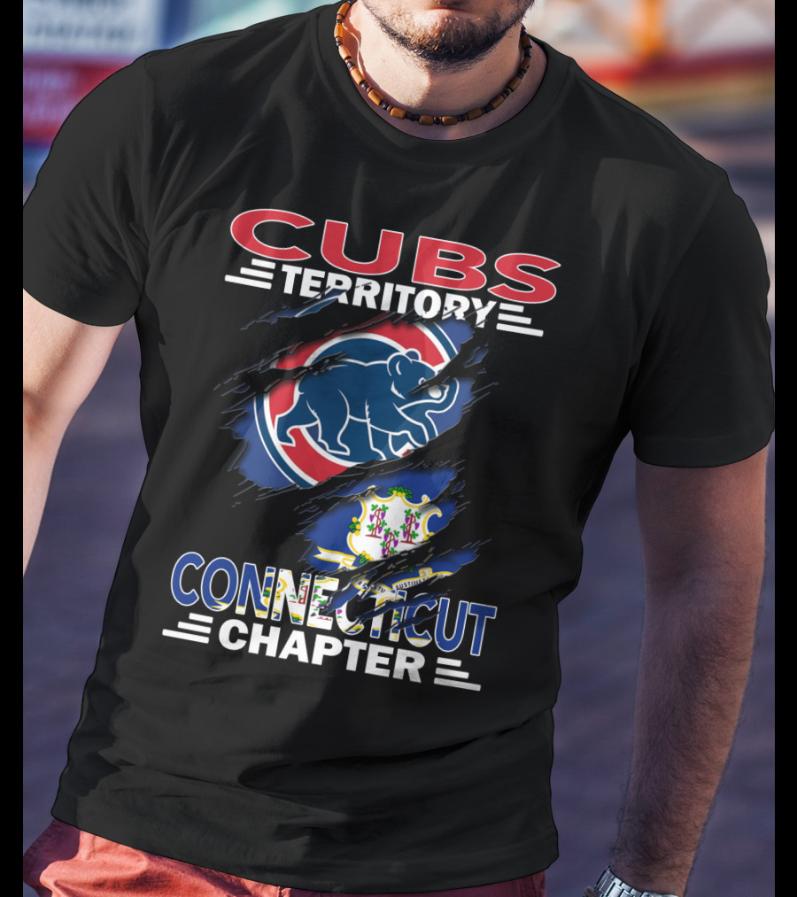 Cubs Territory Connecticut Chapter Connecticut State Flag And Cubs T-Shirt