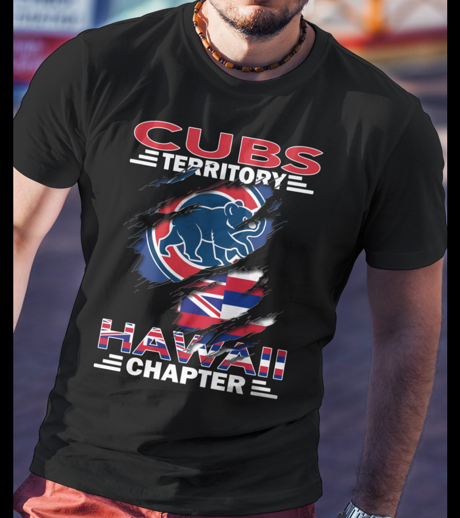 Cubs Territory Hawaii Chapter Blue Bear Logo With Union Jack Elements T-Shirt