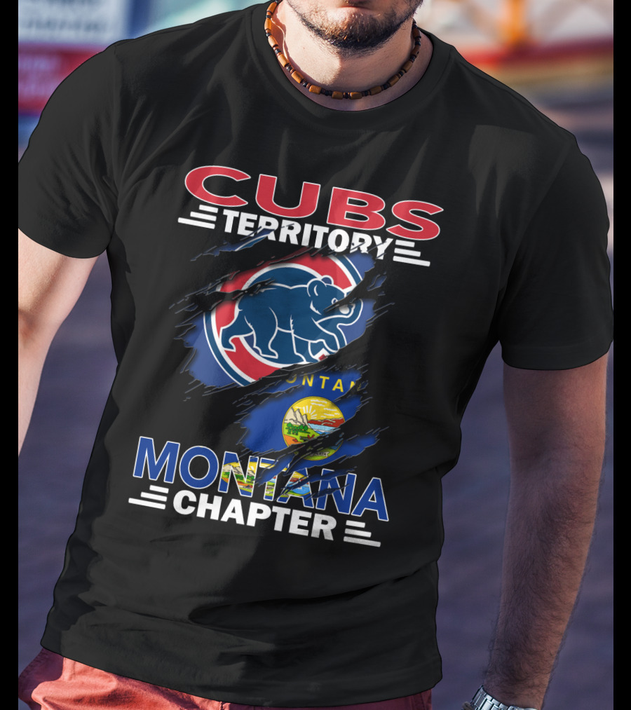 Cubs Territory Montana Chapter Bears And State Flag Elements T-Shirt