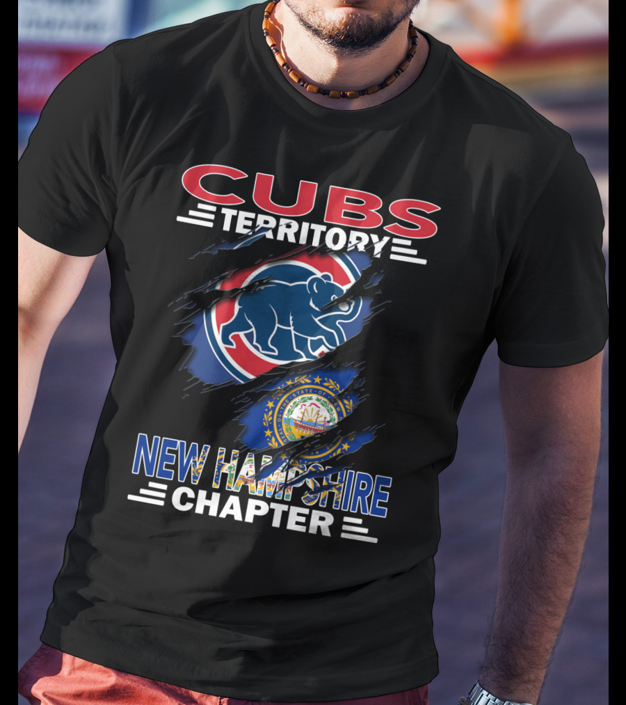 Cubs Territory New Hampshire Chapter Blue Bear And State Seal T-Shirt