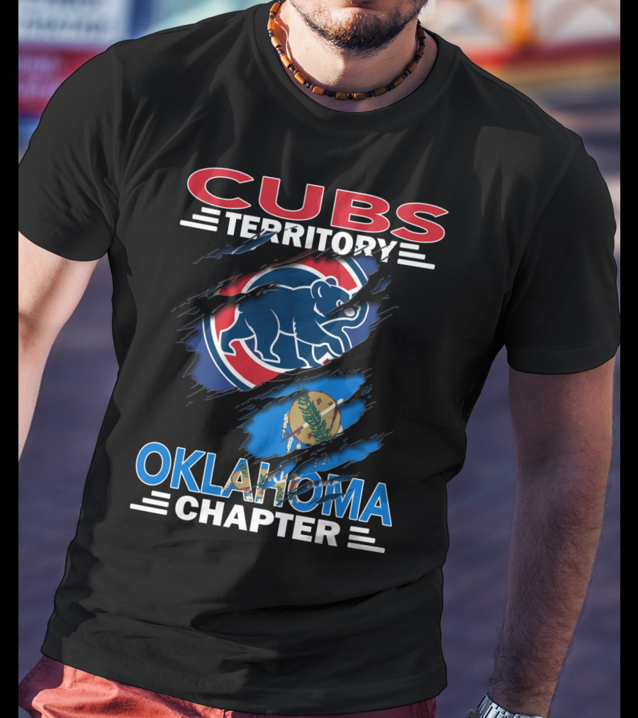 Cubs Territory Oklahoma Chapter Cubs Logo Oklahoma Flag T-Shirt