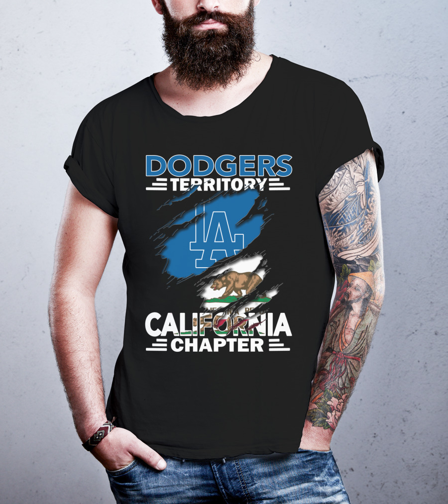 Dodgers Territory California Chapter LA Bear Flag T-Shirt