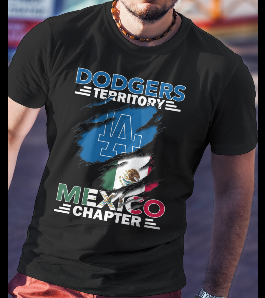 Dodgers Territory LA Mexico Chapter Flag T-Shirt