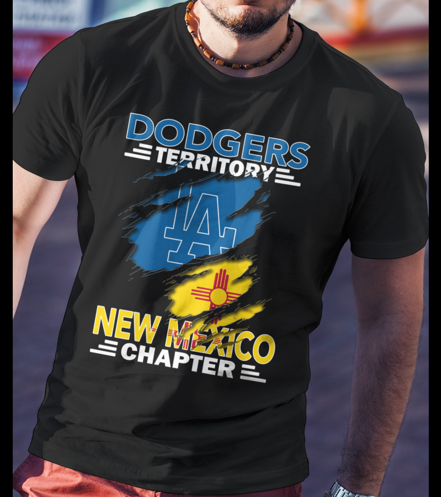 Dodgers Territory New Mexico Chapter LA Logo And Zia T-Shirt
