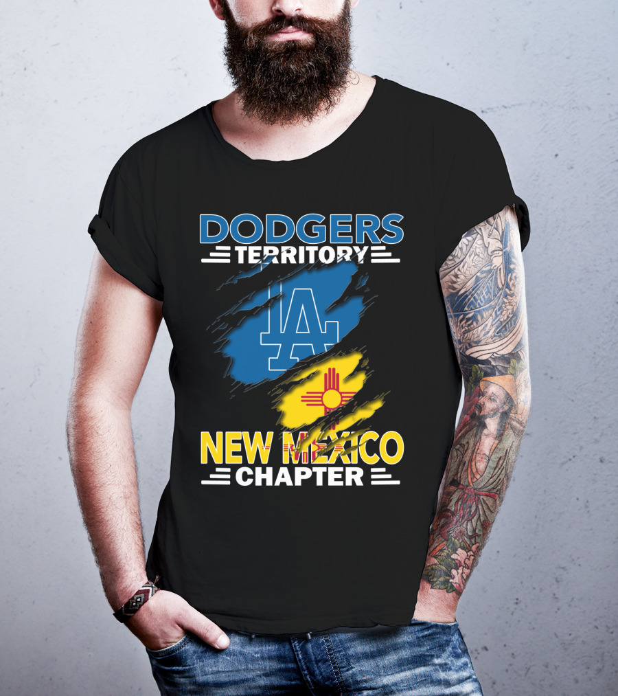 Dodgers Territory New Mexico Chapter LA Logo And Zia T-Shirt
