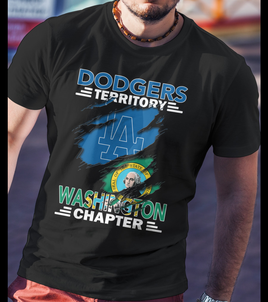 Dodgers LA Territory Washington Chapter Seal Of The State T-Shirt