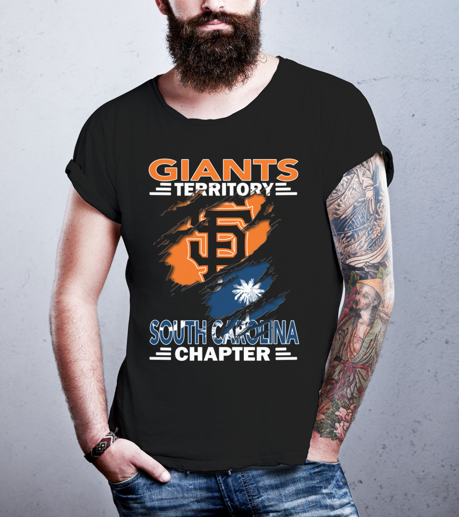 Giants Territory South Carolina Chapter Logo With Palm And Crescent Symbol T-Shirt