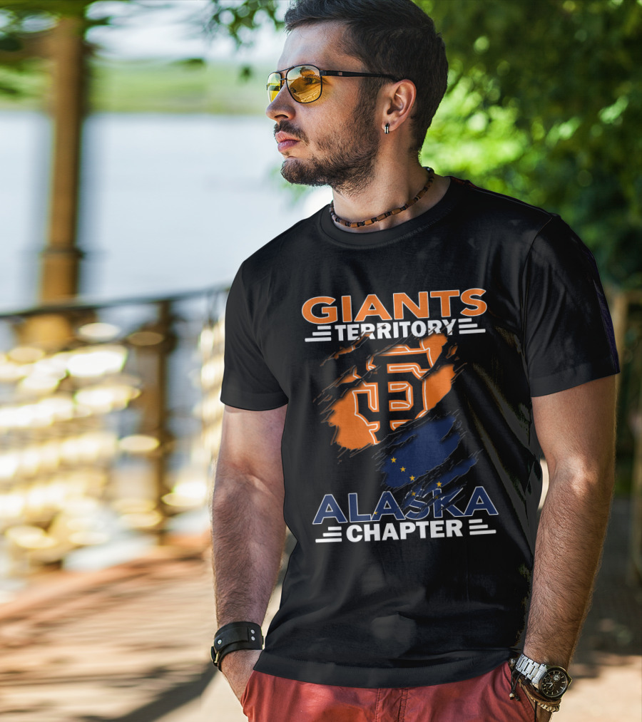 Giants Territory Alaska Chapter San Francisco Giants Logo And Alaska State Flag Elements T-Shirt