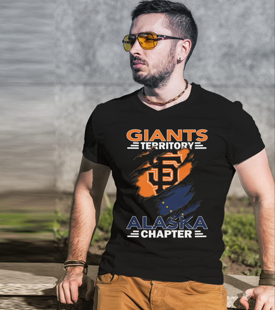 Giants Territory Alaska Chapter San Francisco Giants Logo And Alaska State Flag Elements T-Shirt