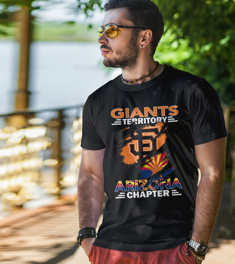Giants Territory Arizona Chapter San Francisco Logo And Arizona Flag Elements T-Shirt