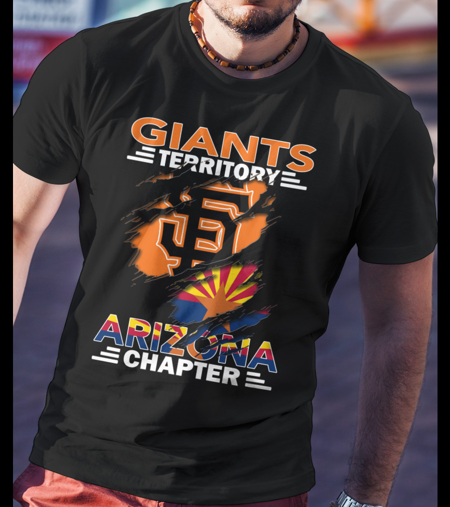 Giants Territory Arizona Chapter San Francisco Logo And Arizona Flag Elements T-Shirt