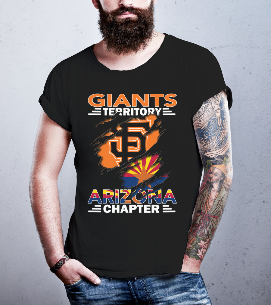 Giants Territory Arizona Chapter San Francisco Logo And Arizona Flag Elements T-Shirt