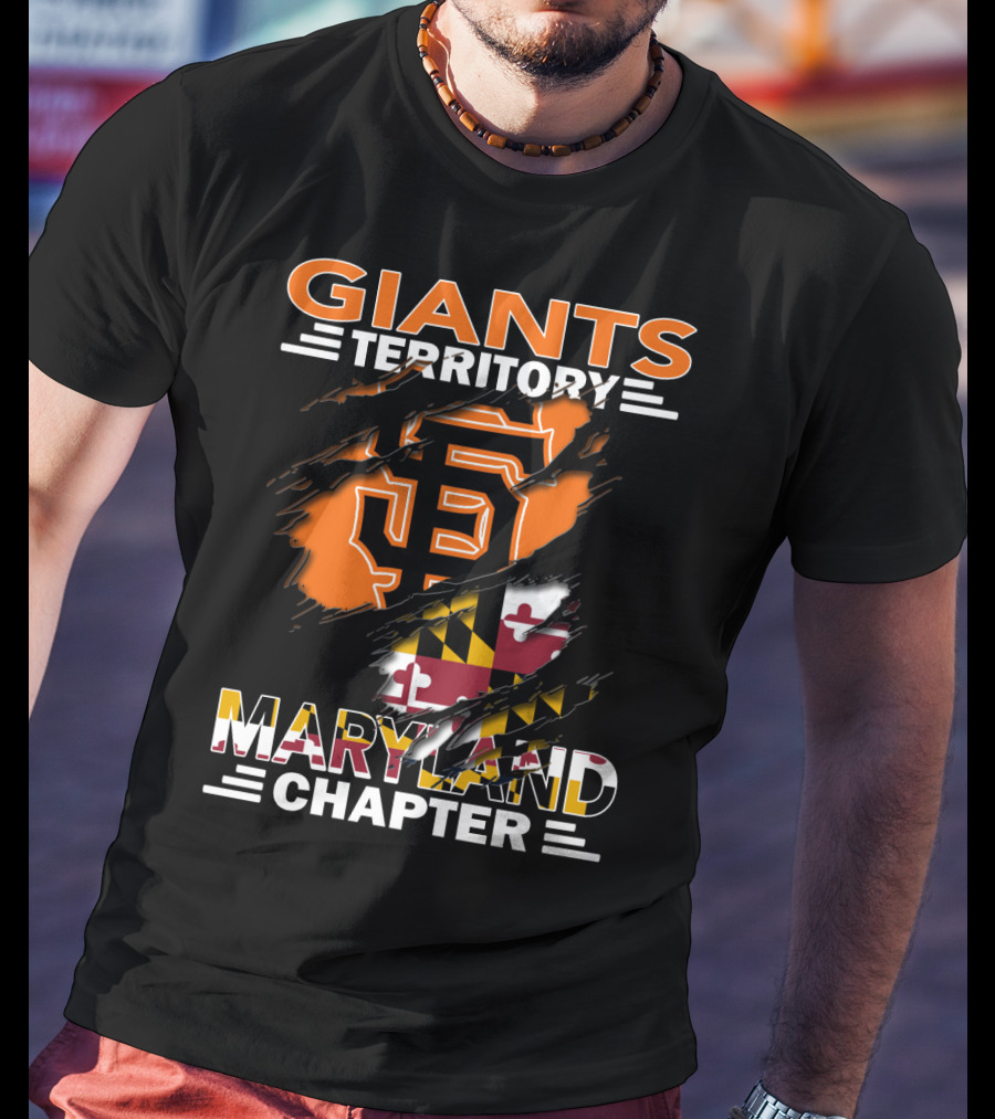 Giants Territory Maryland Chapter San Francisco Giants Logo Maryland Flag T-Shirt
