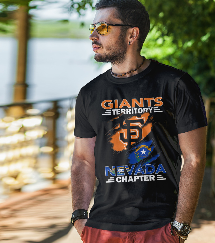 Giants Territory Nevada Chapter Battle Born State Flag San Francisco Giants T-Shirt
