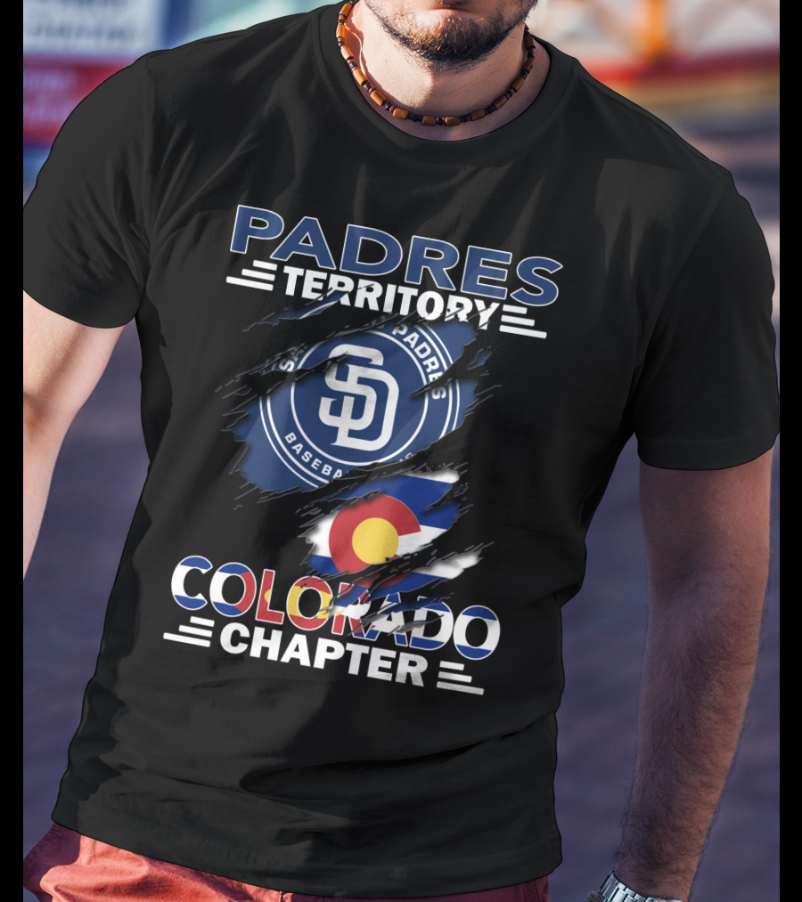 Padres Territory San Diego Baseball Colorado Chapter Flag Integration T-Shirt
