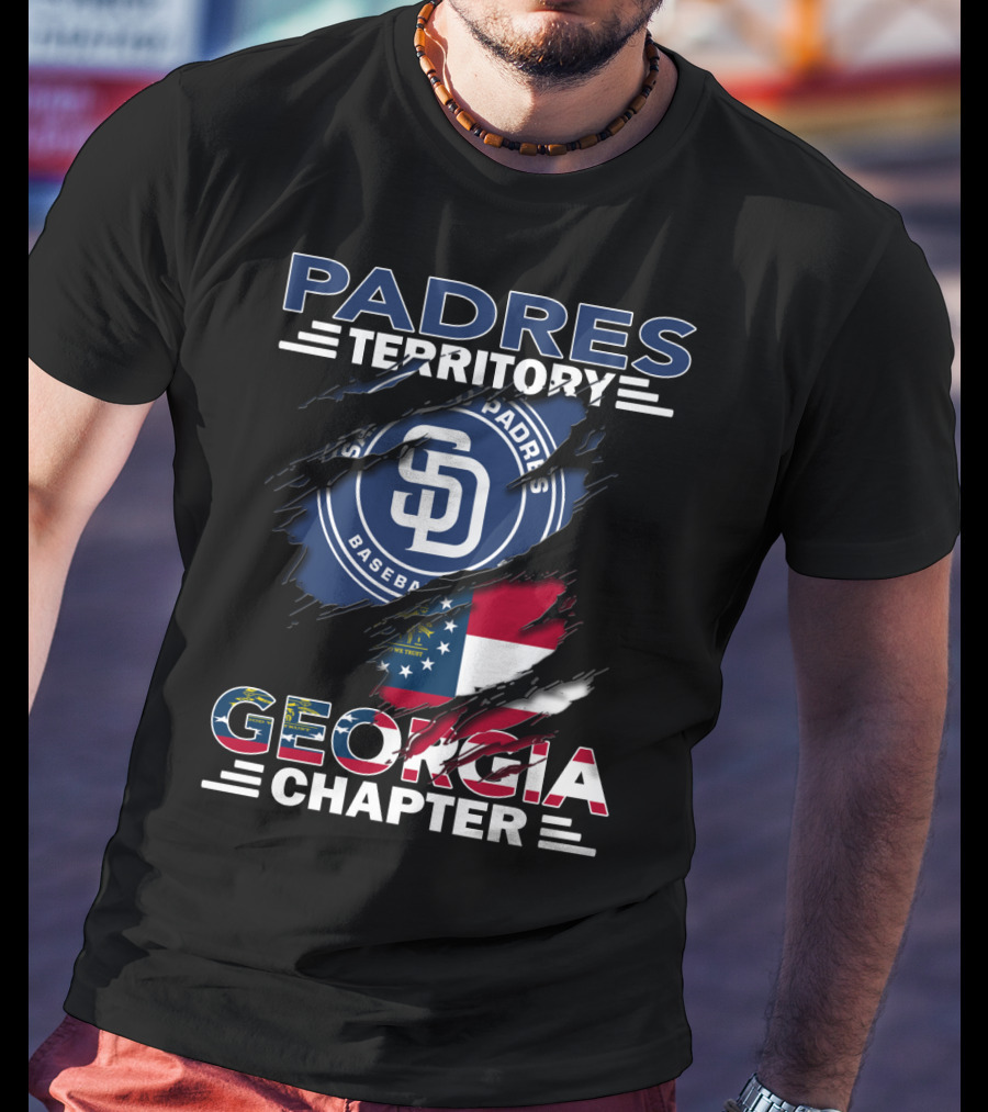 Padres Territory Georgia Chapter San Diego Baseball Flag T-Shirt