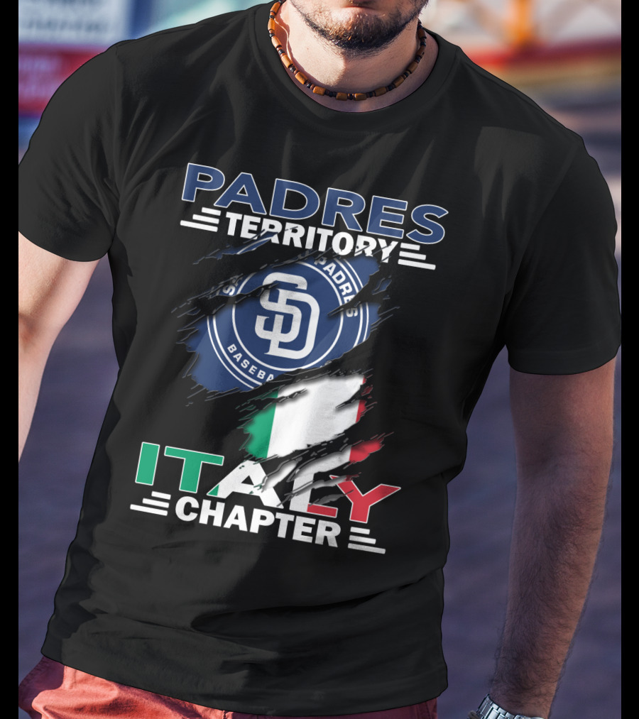 Padres Territory Italy Chapter Baseball Sd Logo Italian Flag T-Shirt
