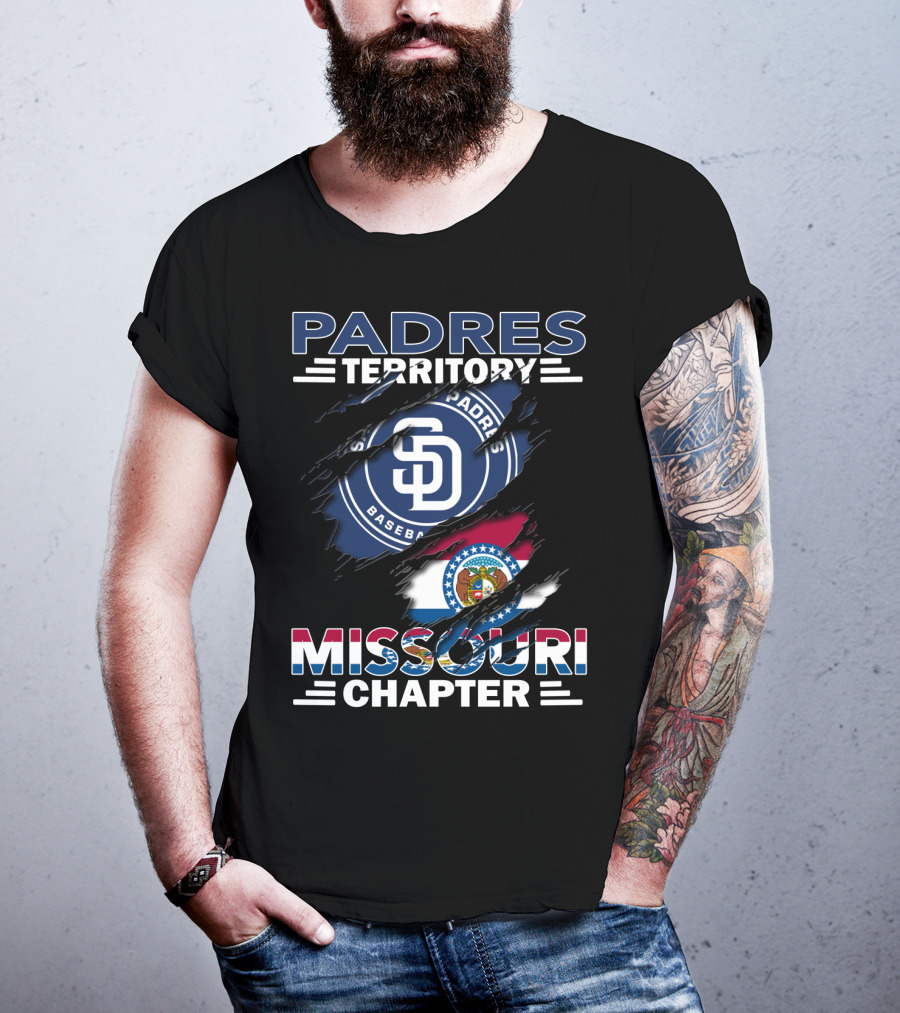 Padres Territory Missouri Chapter San Diego Baseball Flag T-Shirt