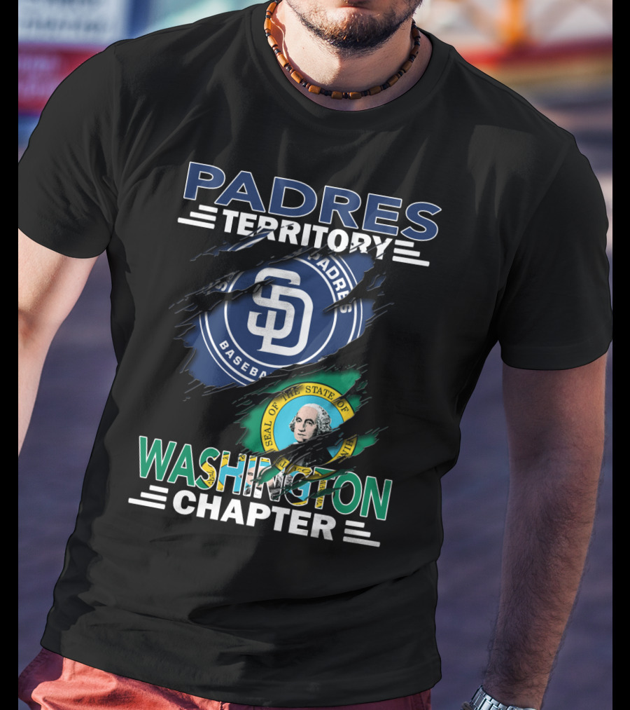 Padres Territory SD Baseball Washington Chapter Seal Of The State Of Washington T-Shirt