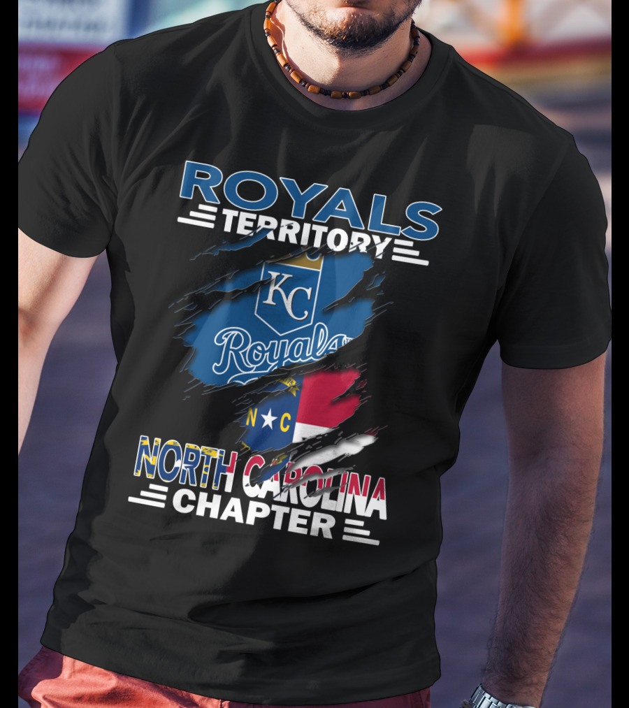 Royals Territory North Carolina Chapter KC Royals NC Flag T-Shirt