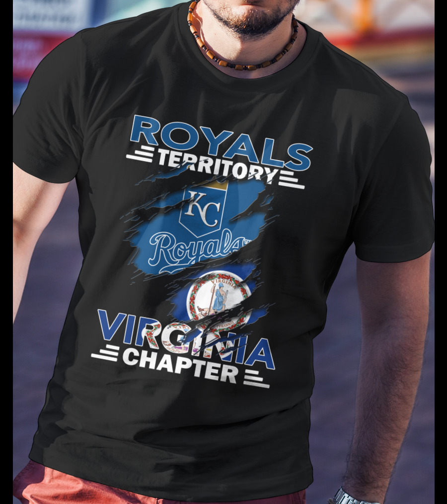 Royals Territory Virginia Chapter KC Royals Logo And Virginia State Seal T-Shirt
