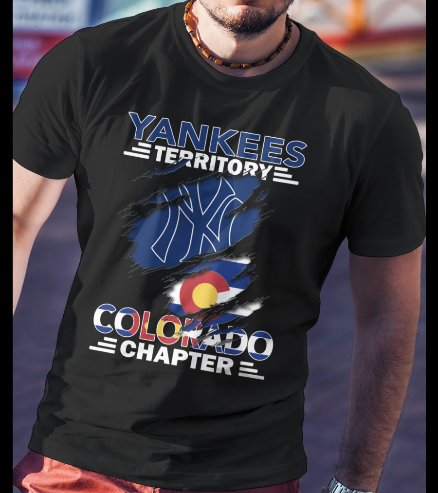 Yankees Territory Colorado Chapter New York Yankees Colorado Flag T-Shirt
