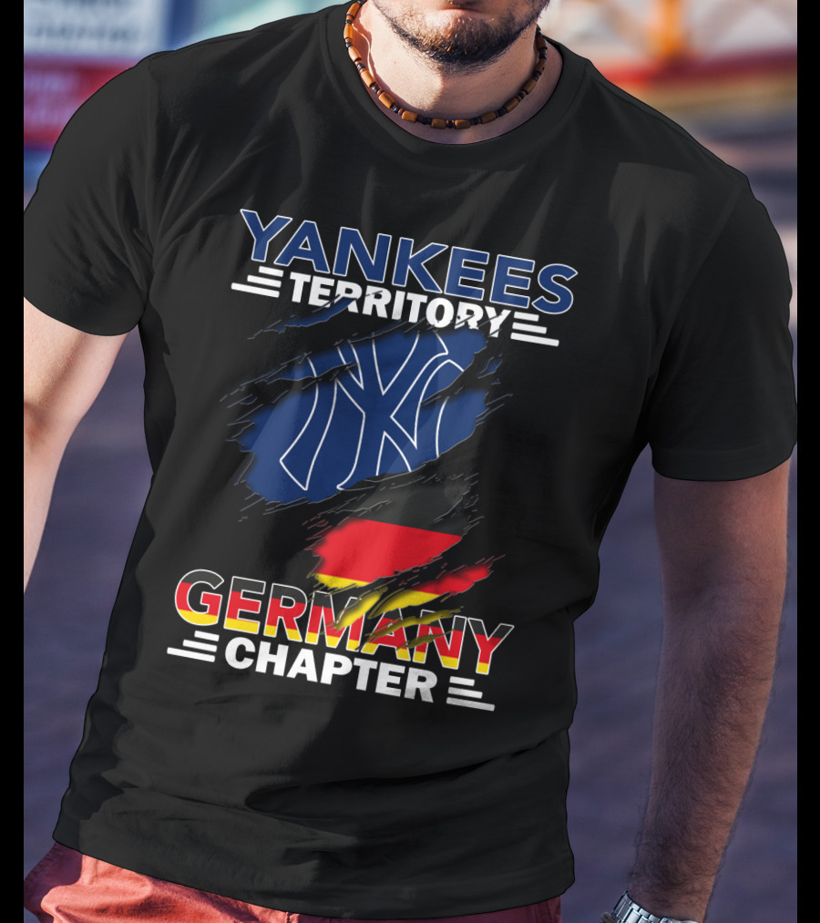 Yankees Territory Germany Chapter Flag Ripped NY T-Shirt