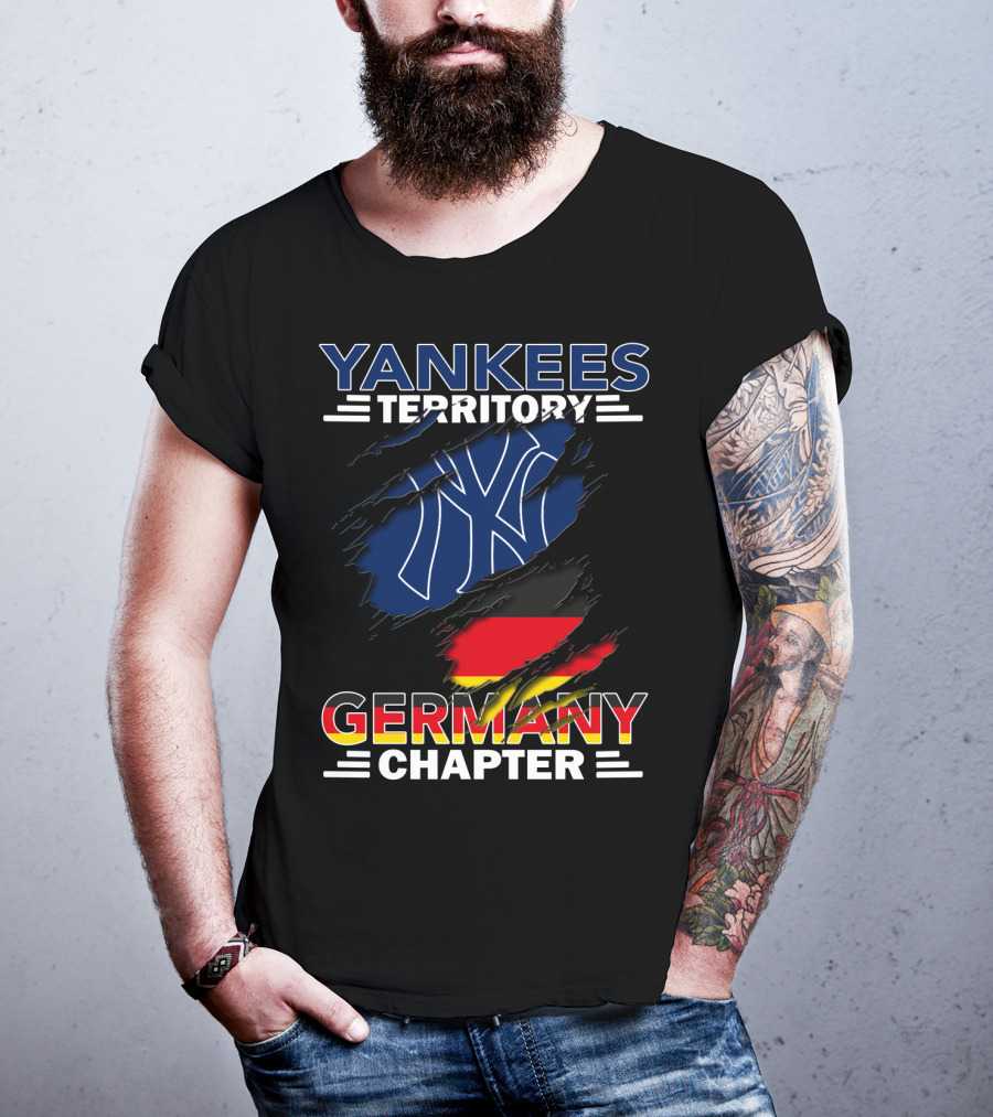 Yankees Territory Germany Chapter Flag Ripped NY T-Shirt