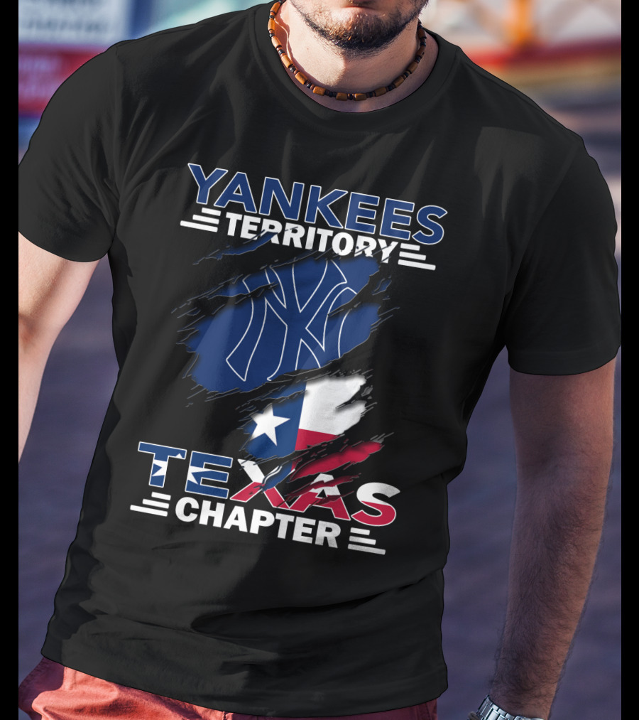 Yankees Territory Texas Chapter Yankees Logo Texas Flag T-Shirt